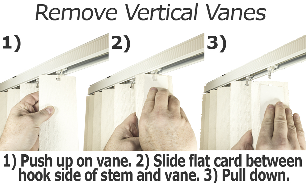 How to Remove Vertical Blind Vanes Example